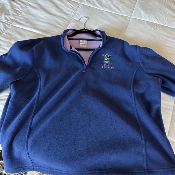 Disney Store Exclusive fleece Minnie mouse women’s XL. Mock neck blue - Picture 2 of 6